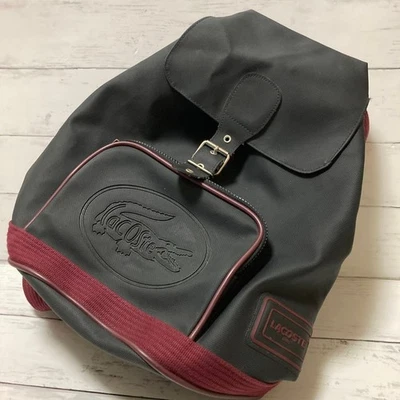 Мужская сумка LACOSTE нейлоновый рюкзак серый/бордовый ограниченный выпуск VHTF популярная продукция - Изображение 1 из 4