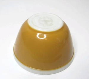 Raro De Colección Pyrex 401 Amarillo Mostaza Borde Blanco 1-1/2 Pinta Anidación Tazón Mezclador #US19 - Imagen 1 de 14