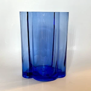 IITTALA Finland Alvar Aalto VASE 8" Ultramarine Blue Vintage Post 1950 - Picture 1 of 18