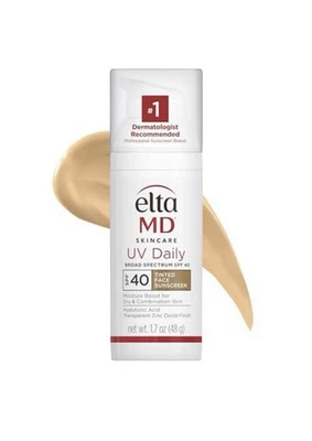 Elta MD УФ ежедневный широкий спектр SPF 40 тонированный 1,7 унц/48 г новый в коробке  - Изображение 1 из 3