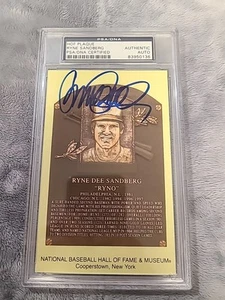 Ryne Sandberg Signed Plaque PSA Encapsulated Autographed Chicago Cubs - Picture 1 of 13