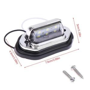 2Pcs Car License Plate Lights 6 LED Universal Car Light Safety Driving Lamp - Picture 1 of 12