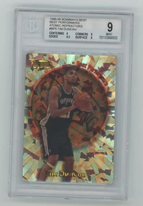 1998-99 Bowman's Best Tim Duncan Best Performers Atomic Refractor 36/50 BGS 9 - Picture 1 of 2