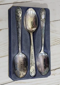 Vintage WM Rogers Präsident Silber Teller Löffel Washington, Adams, Jefferson  - Bild 1 von 9