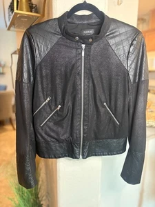 Bebe Softshell Moto Black Jacket Size M (4-8) - Picture 1 of 4