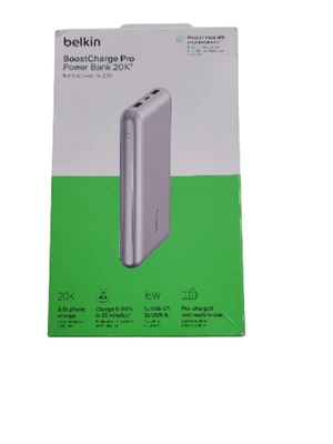 Cargador Portátil Belkin, Banco de Alimentación USB-C 20000 mAh - Plateado Foto 1 de 2