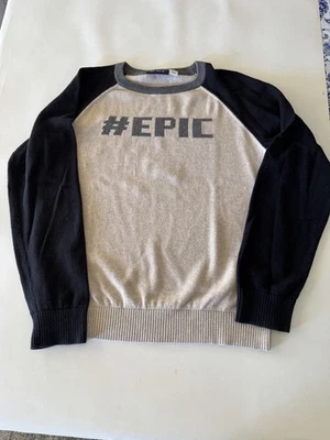 Children's Place девочки Ragland длинным рукавом бежевый свитер с #EPIC логотип L10/12 - Изображение 1 из 4