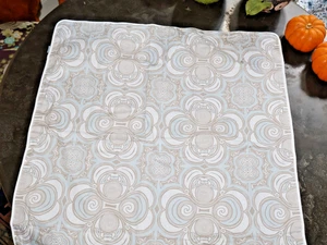 ONE Serena and Lily 100% Cotton Medallion Marni Blue & Taupe  Euro Sham - Picture 1 of 6