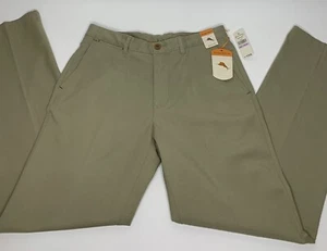 Pantalones chinos caqui delanteros planos Tommy Bahama Bryant para hombre •W32 L32 *NUEVOS CON ETIQUETAS - ¡$118!! - Imagen 1 de 8