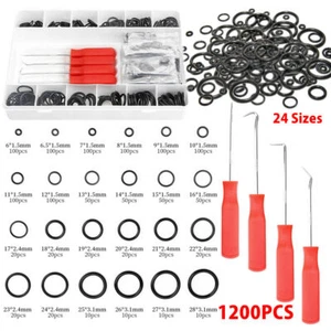 1200PCS Metric O Ring Nitrile 24 Sizes Rubber NBR O-Rings Seal Oring Orings Kit - Picture 1 of 8