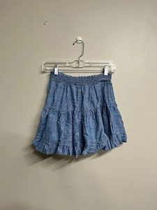 True Craft Juniors Size Small Tiered Ruffled Skirt Blue Color - Picture 1 of 4