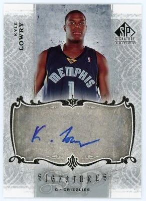 2006-07 SP Signature Kyle Lowry Rookie RC Auto * Villanova * Raptors * 76ers - Image 1 of 2