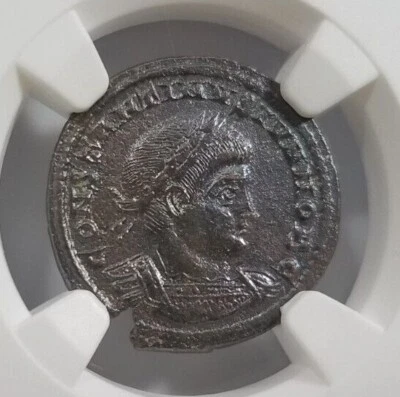 Constantine II Roman Empire BI Nummus AE3/4 NGC XF Ancient Epfig Hoard Pedigree - Image 1 of 4