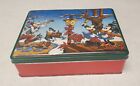 Cookie Tin W Mickey & Minnie Mouse, Goofy & Donald Duck