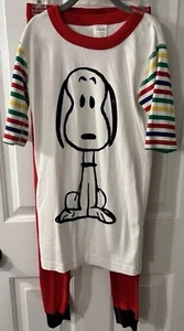 Hanna Andersson Kid’s Size 14 Top 8 Pants Peanuts Snoopy Print Pajamas NEW - Picture 1 of 11