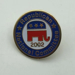 2002 Republican National Committee Pin Red White Blue Elephant Lapel Pin - Picture 1 of 12