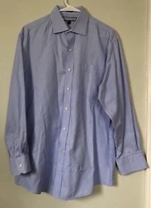 Tommy Hilfiger Ithaca Slim Fit Größe Large Langarm Button-Down blau Hemd gebraucht, in einwandfreiem Zustand - Bild 1 von 3