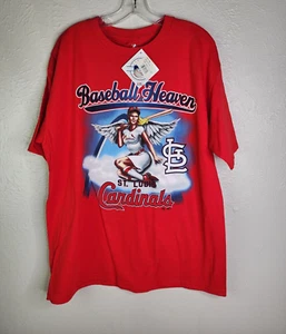 Majestic baseball heaven mens large shirt cardinals sexy angel lady *rare* NWT - Picture 1 of 11