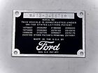Stamped Ford Car or Pickup Truck DATA PLATE 1937 1938 1939 1940 1941