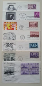 (7) 1940's FDC's Unaddressed, Unsealed OG - 923, 941, 942, 943, 944, 945, 946 - Picture 1 of 3