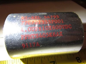 4.0uF 10% 600V Sprague PPMTS405K6AX HI-REL Metallisierter Polycarbonat Kondensator 1 Stück - Bild 1 von 9