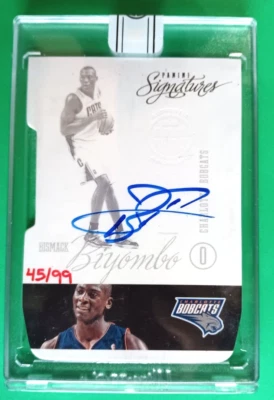 2012-13 SIGNATURES BISMACK BIYOMBO 2015 REPLAY DIECUT ONCARD AUTO #/99 BOBCATS - Image 1 of 2