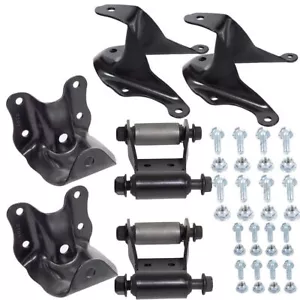 For 1986-1997 Ford Ranger Leaf Spring Suspension Shackle & Bracket Kit Set Rear - Picture 1 of 12