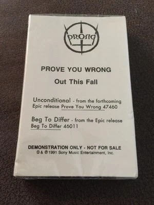 Prong 1991 Prove You Wrong Promo UNCONDITIONAL BEG TO DIFFER NEW SEALED Cassette - Image 1 of 4