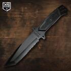 12" Tactical Black Tanto Fixed Blade Hunting Full Tang SURVIVAL Knife w/ Sheath