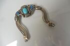 Beautiful, old bracelet, 800 silver with turquoise