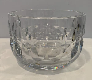 Vintage Kosta Cut Crystal Bowl 56191 Signed by Artist Ann Warff 6-1/2" Sweden - Picture 1 of 12