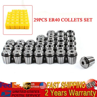 ER40 (29Pcs) Collet Set High Precision CNC Spring Clamping Collets - Image 1 of 4