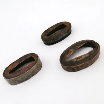 Antiguo Juego de 3 FUCHI Japonés - SAMURAI KATANA Fitting Art FCA019 Foto 1 de 4