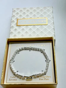 PULSERA TENIS AVA HARLOWE PLATEADA CIRCONITAS CÚBICAS - Imagen 1 de 1