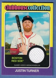2024 Topps Heritage Justin Turner Clubhouse Collection Relic #CCR-JT Red Sox SP - Picture 1 of 2