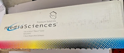 2 Solid Black Xerox MS8200K5 mediaSciences Ink Cartridges for Xerox Phaser 8200 - Image 1 of 2