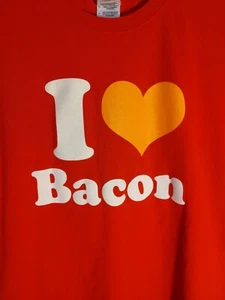 Dairy Queen I Love Bacon 2-Sided T-Shirt Adult Large DQ Fan Food Not Fast - Picture 1 of 7