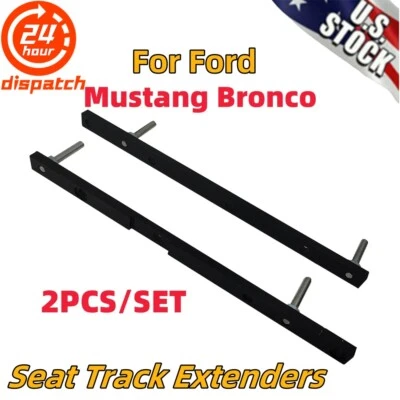 Kit extensores de oruga de asiento negro para Mustang 64-70/67-70 Cougar/Bronco/F100-F350 Foto 1 de 4