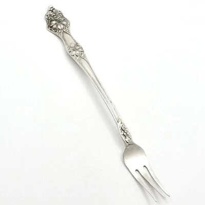 Antiguo tenedor de cóctel Baker Manchester Landers n.º 2 ostra de plata de ley Foto 1 de 4