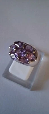 Anello ametista in argento  - Immagine 1 di 4