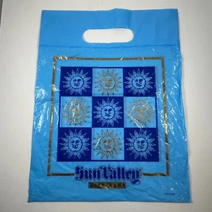 Sun Valley Idaho Estación de Esquí Tienda de Regalos Bolsa Publicidad Azul Soles a Cuadros - Imagen 1 de 6