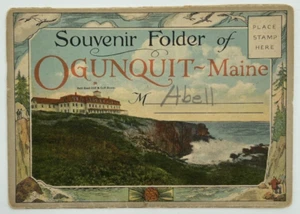 Folder ricordo originale d'epoca di Ogunquit-Maine foto pieghevole - Foto 1 di 3