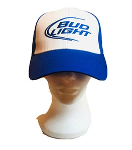 Bud Light prodotto ufficiale Anheuser berretto a sfera bianco e blu regolabile 2011 nuovo - Foto 1 di 8