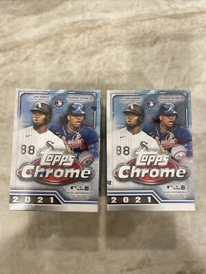 2021 Topps Chrome Lot Of 2 MLB Major League Baseball Blaster Boxes NEW Sealed - Image 1 of 3
