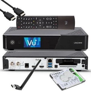 ►VU+ Uno SE 4K 1x DVB-S2 FBC Twin Tuner Linux Receiver UHD 150Mbit WiFi 2TB HDD - Picture 1 of 6