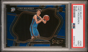 MINT CHET HOLMGREN 2022 Select Courtside Blue Parallel Rookie Card 296 PSA 9