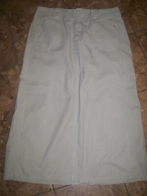 White Stag Long Modest Skirt Womens Sz 14 Khaki Beige 100% Cotton Back Split - Image 1 of 4