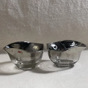Silver Fade Nut Candy Bowls (2) Dorothy Thorpe Style MCM Vintage Mid Century - Bild 1 von 9