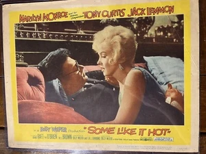 Tarjeta original del lobby del teatro #5 1959 Marilyn Monroe - A algunos les gusta lo último! - Imagen 1 de 5