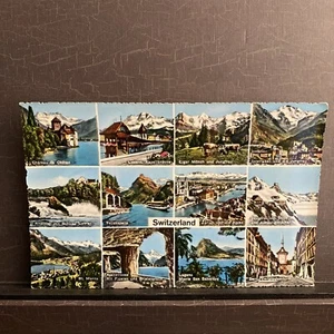 Suiza Ciudades Multi-vista Cromo Postal UNP Troquelado - Imagen 1 de 2